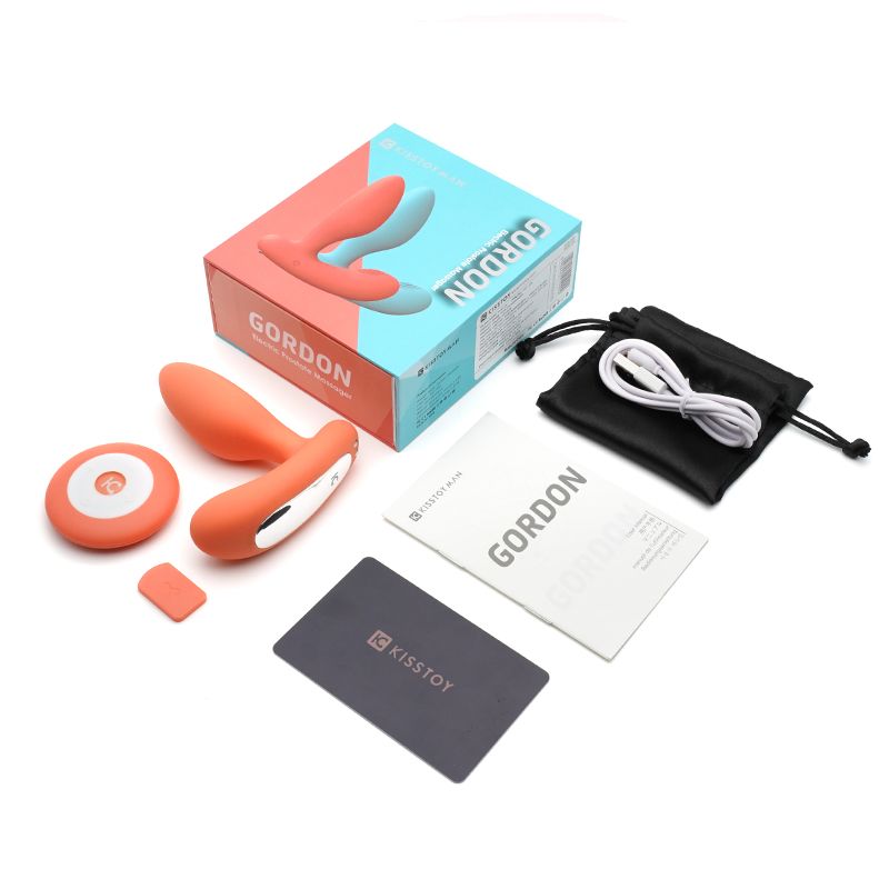 Вібропробка KISSTOY Gordon Orange 2-в-1 у дії (ілюстрація)