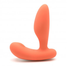 Вібропробка-масажер простати KISSTOY Gordon Orange 2-в-1 з пультом ДК, гнучка ніжка — Keks-Hub