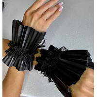 Манжеты-наручники D&A Плиссированные из экокожи