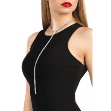 Кольє зі стразами Bijoux Pour Toi - Audrey Silver — Keks-Hub