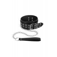 Ошейник широкий с поводком Fetish Tentation Eyalets