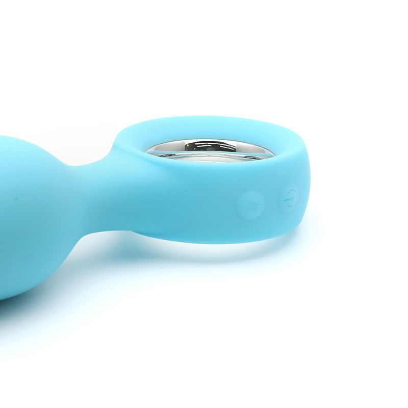 Анальна вібропробка KISSTOY Orville Blue синя, вигляд зверху