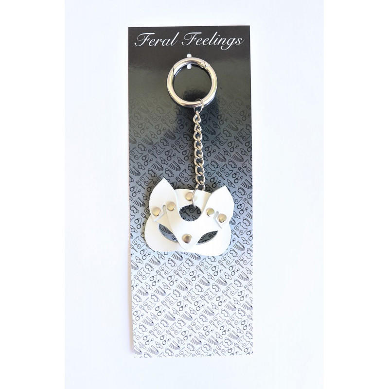 Брелок Кішечка Біла Feral Feelings, вид збоку, форма тіла