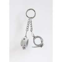 Брелок Наручники Feral Feelings Білий Пряжка