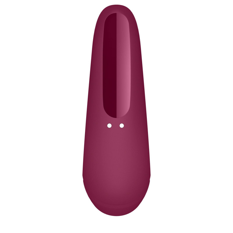 Satisfyer Curvy 1+ Rose Red, вид збоку, демонстрація форми