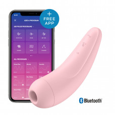 Вакуумний кліторальний стимулятор Satisfyer Curvy 2+ Pink з керуванням через інтернет — Keks-Hub