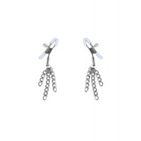 Затискачі для сосків Feral Feelings Tassels, срібно-білі