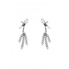 Затискачі для сосків Feral Feelings Tassels, срібно-білі — Keks-Hub