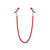 Зажимы для сосков с цепочкой Feral Feelings Classic, красный