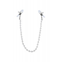 Зажимы для сосков Feral Feelings Pearls, серебро/белый