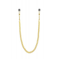 Зажимы для сосков Feral Feelings Chain Thin с цепочкой, тонкие, золото/черный