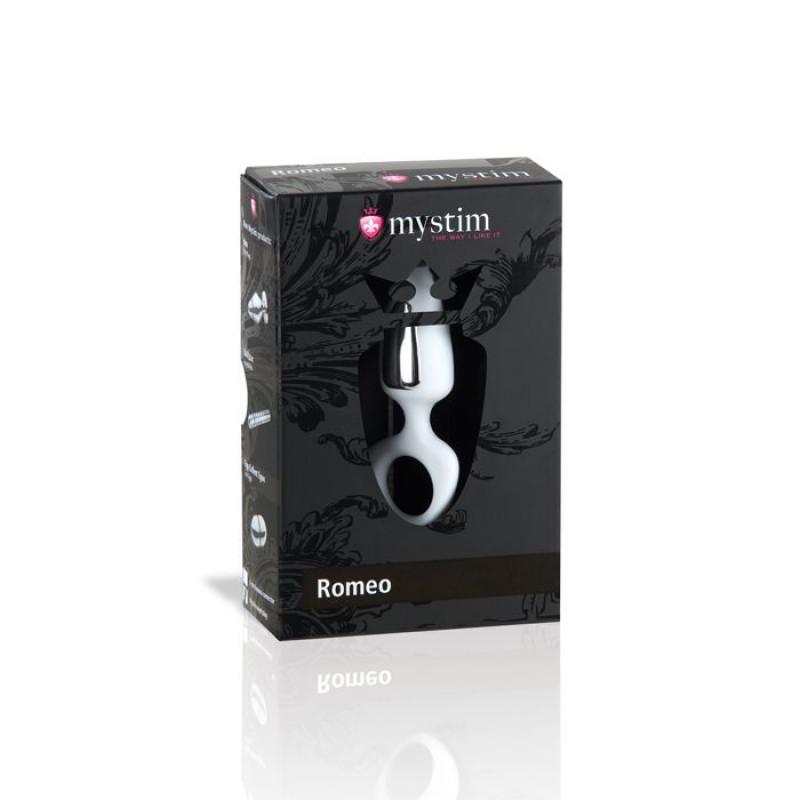 Упаковка анальної пробки Mystim Romeo для електростимулятора, 2 см, вид зверху