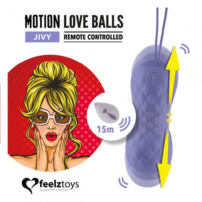 Вагінальні кульки FeelzToys Motion Love Balls Jivy, вигляд збоку