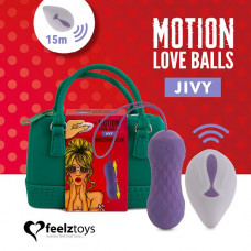 Вагінальні кульки FeelzToys Motion Love Balls Jivy, масаж, вібрація, пульт ДК, 7 режимів