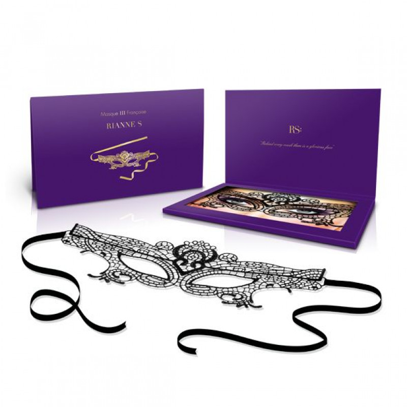 Ажурна маска RIANNE S - Masque III, вид збоку, демонструє витончений візерунок