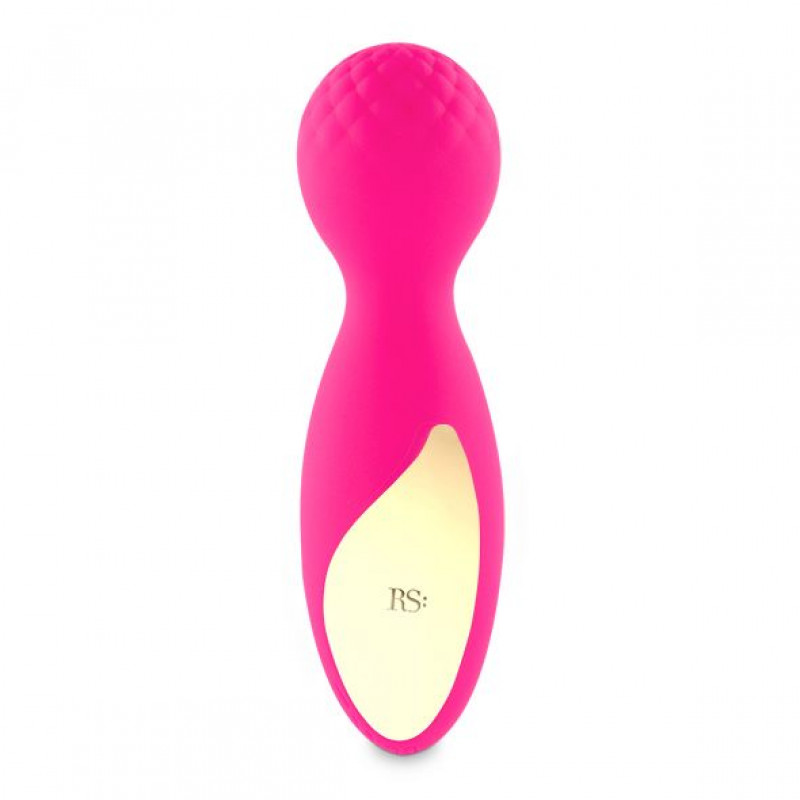 Мінівібромасажер Rianne S Lovely Leopard Pink збоку, демонстрація його компактних розмірів та ергономічної форми, рожевий колір