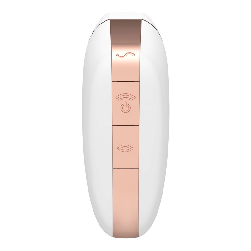 Satisfyer Love Triangle White: деталі інтерфейсу керування та кнопки на корпусі