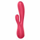Satisfyer Mono Flex Red, вигляд збоку, демонструє вигнуту форму