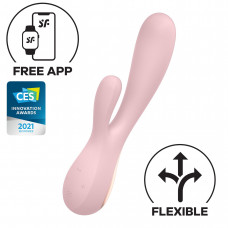 Смарт вібратор-кролик Satisfyer Mono Flex Mauve з 2 моторами та інтернет-керуванням — Keks-Hub