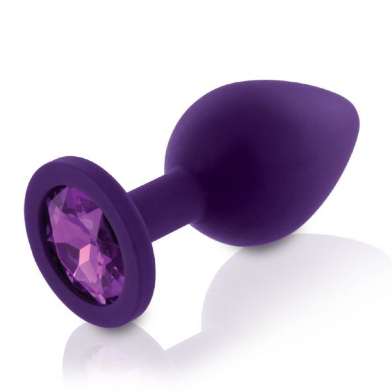 Набір анальних пробок RIANNE S Booty Plug Set Purple, вид збоку, демонструє форму