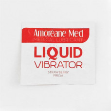 Пробник лубриканта Amoreane Med Liquid Vibrator Strawberry (2 мл) з вібро-ефектом — Keks-Hub