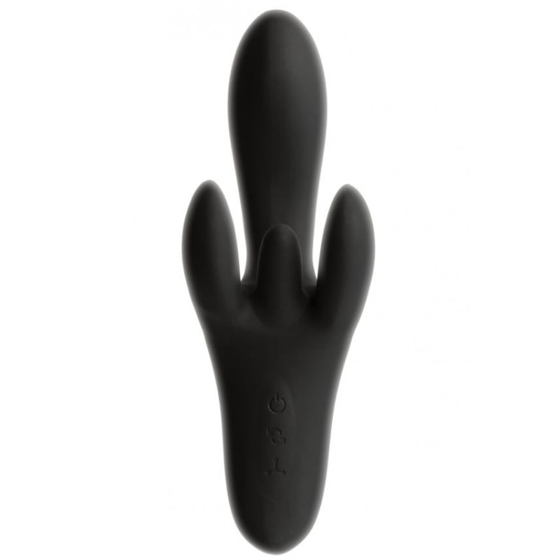 Вібратор-кролик Doc Johnson Kink Pulse Ultimate 4 Motor Silicone, вид збоку, акцент на дизайні