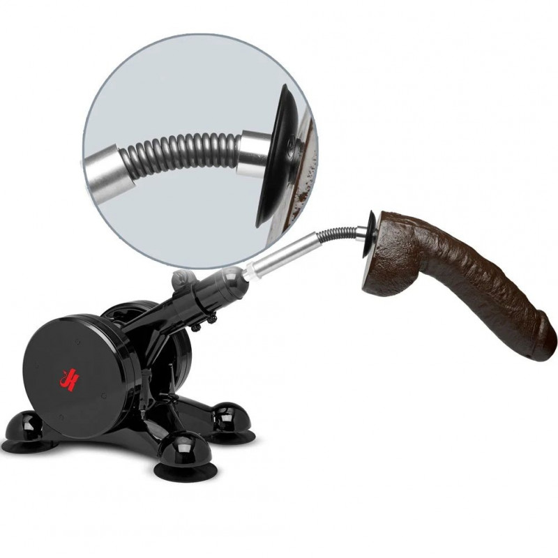 Гнучкий подовжувач Doc Johnson Power Banger Spring Flex Extender, червоний, вид збоку, текстура матеріалу