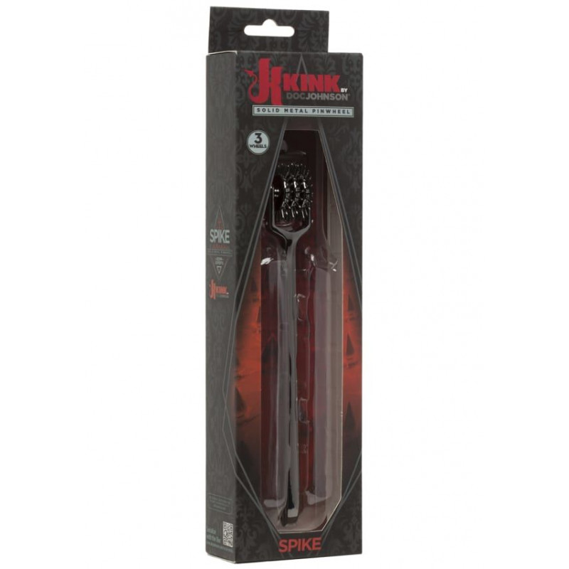 Додаткове фото: Колесо Вартенберга Doc Johnson Solid Metal Pinwheel, вид збоку, демонстрація текстури металу