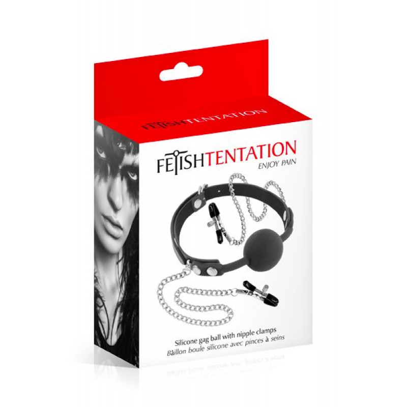 Затискачі для сосків Fetish Tentation: червоний силікон, ергономічна форма, вид збоку