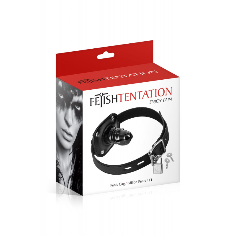 Fetish Tentation T1: кляп з фалоімітатором, вигляд збоку, що демонструє його унікальну форму