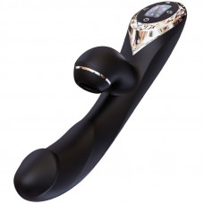 Вакуумний вібратор-кролик KISSTOY A-King Pro Black з підігрівом LED-екраном — Keks-Hub