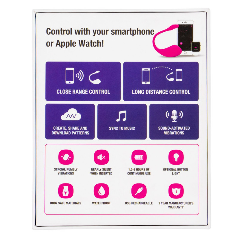 Lovense Lush 2 підключено до додатку на смартфоні