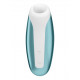 Вакуумний стимулятор Satisfyer Love Ice Blue Breeze збоку, демонструє ергономічну форму.