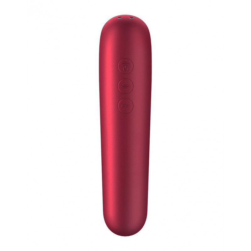 Satisfyer Dual Love Pink 2в1 - вид збоку, демонстрація ергономічного дизайну та гнучкості