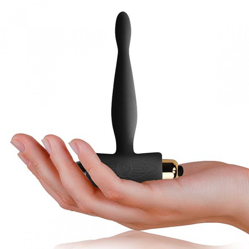 Анальний вібратор Rocks Off Petite Sensations Teazer Black, вигляд збоку, демонстрація форми