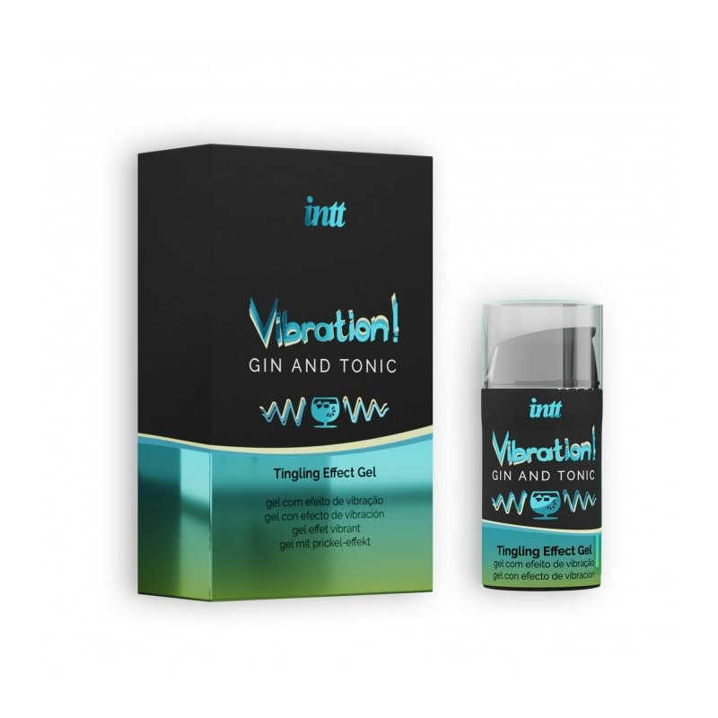 Упаковка рідкого вібратора Intt Vibration Gin Tonic (15 мл) - стильна коробка з брендуванням