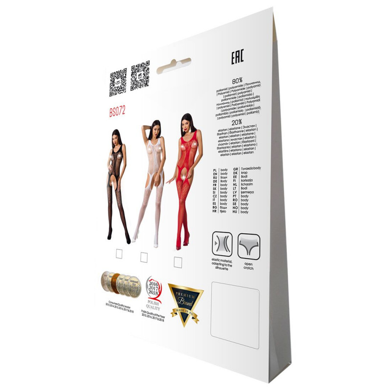 Бодістокінг Passion BS072 white - демонстрація посадки на фігурі