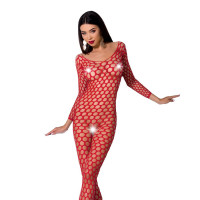 Бодистокинг Passion BS077 крупная сетка красный