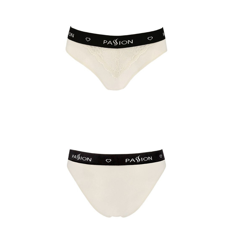 Текстура тканини трусиків Passion PS001 PANTIES XL ecru