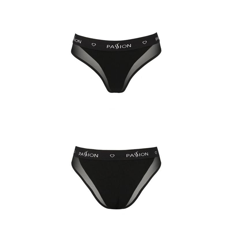 Упаковка жіночих трусиків Passion PS002 PANTIES XL, чорні