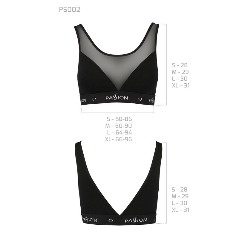 Топ Passion PS002 TOP S, black, деталі оздоблення