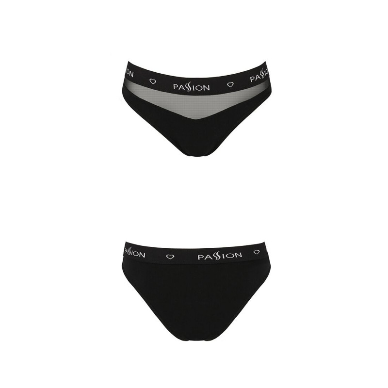 Текстура тканини трусиків Passion PS006 PANTIES S, чорні