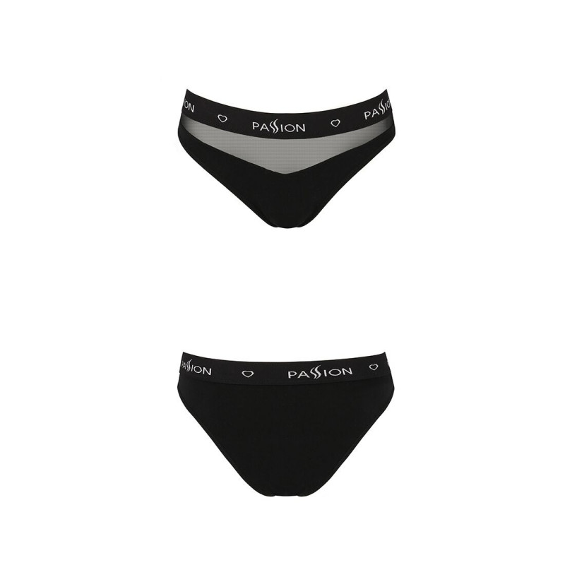 Упаковка чорних трусиків Passion PS006 PANTIES XL - стильна подарункова коробка