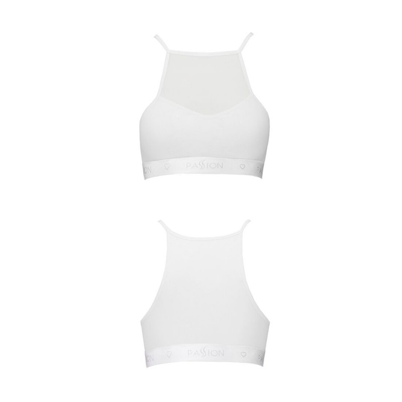 Прозора вставка спортивного топу Passion PS006 TOP L, white, крупним планом