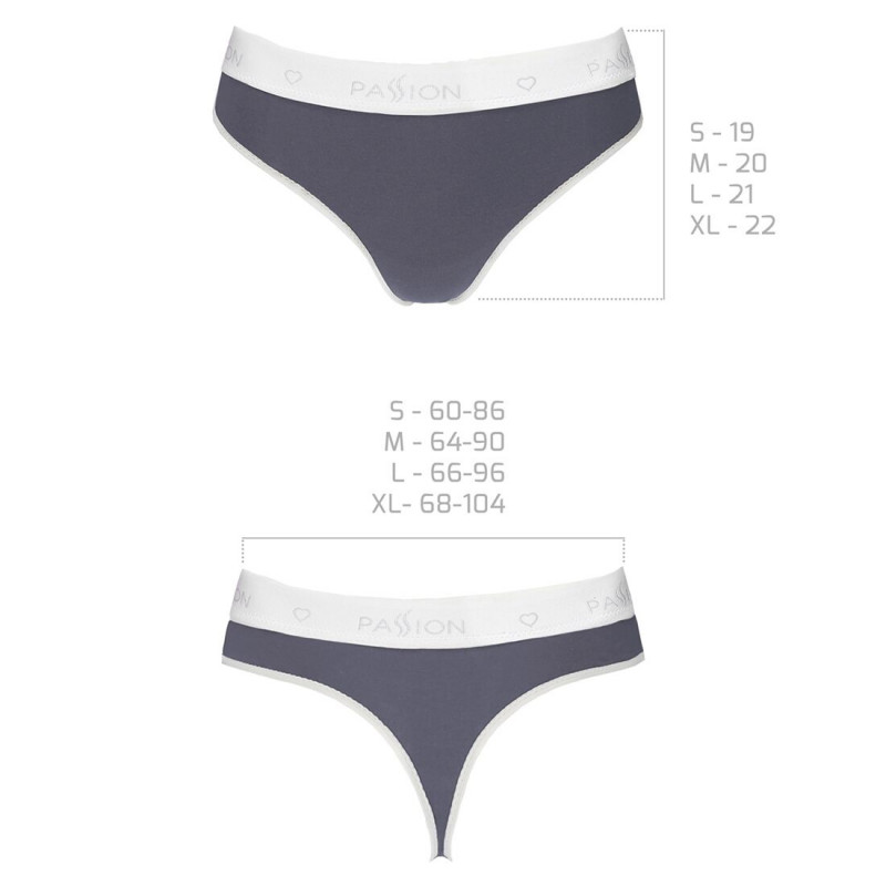 Текстура тканини спортивних трусиків-стрінгів Passion PS007 PANTIES dark grey – м'якість та повітропроникність