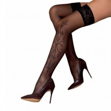 Панчохи з ефектом тату Passion ST111 5 (20 den) чорні — Keks-Hub