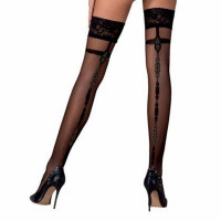 Панчохи Passion ST114 5 (20 den) з візерунковим швом позаду, nero
