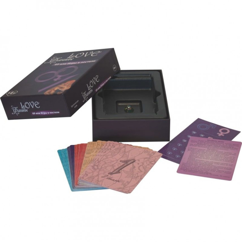 Бокова частина упаковки гри LOVE Фанти: 69 або ігри в постелі від Bombat Game - дизайн та інформація