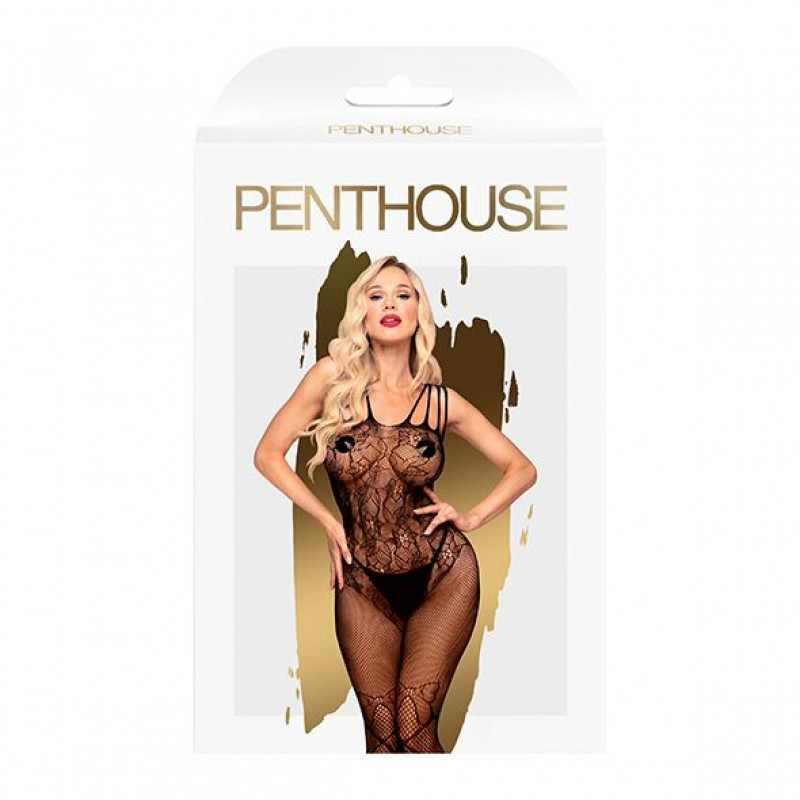 Текстура матеріалу бодістокінгу Penthouse Dirty Mind Black S/L
