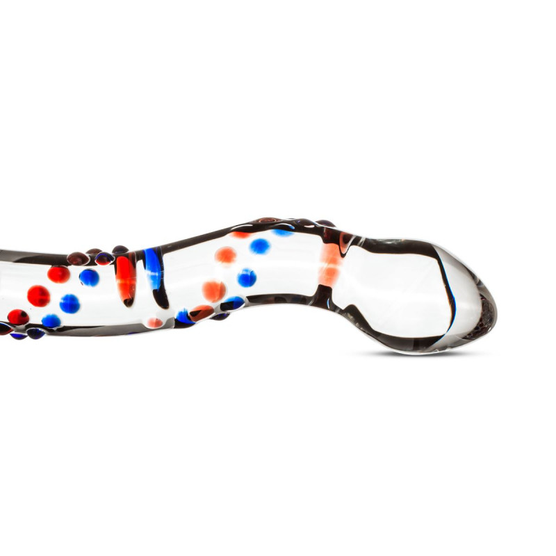 Скляний дилдо Gildo Glass Dildo No. 3, вид збоку, демонстрація вигинів